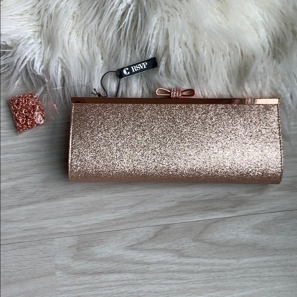 Rose gold clutch NTW